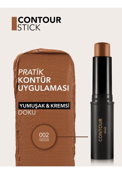 Yumuşak Dokulu & Yarı Mat Bitişli Asansörlü Stick Kontür 8682536111515