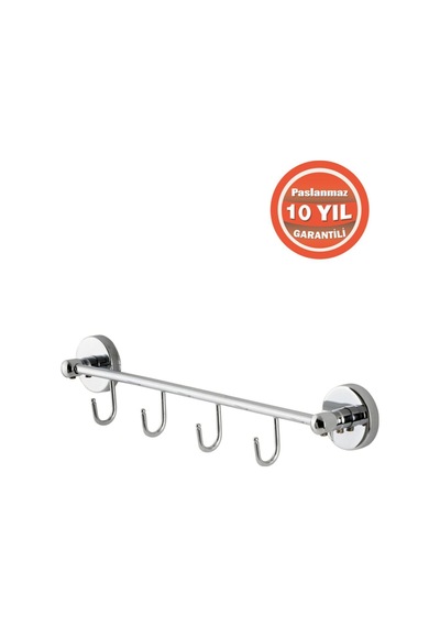 Çelik Banyo Paslanmaz Karaca Pirinç 4'lü Banyo Askısı Set Askılık Krom