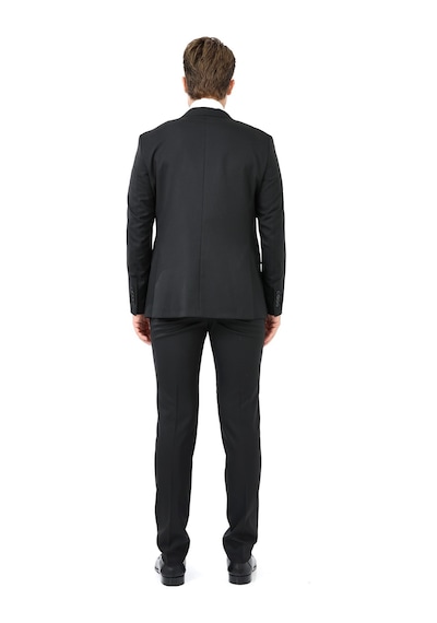 Presto Erkek Yelekli Slimfit Takım Elbise 6 Drop Siyah 778-001 Siyah