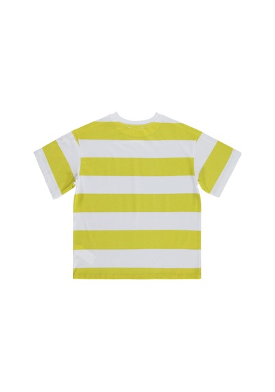 Civil Boys Basic Çizgili 6-9 Yaş Tişört - Sarı Limon Sarısı