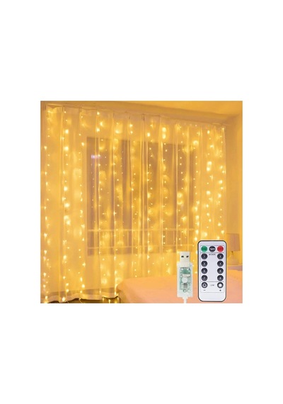 Magicool 8 Fonksiyonlu Peri Perde Led Uzaktan Kumandalı Günışığı Perde Peri Led 3 Mt X 3 Mt Çok Renkli