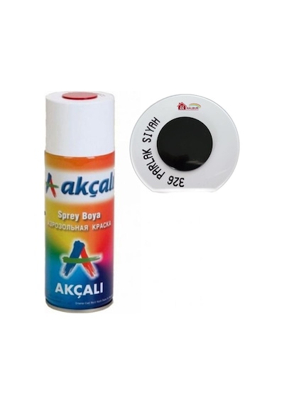 Akçalı Sprey Boya 400 Ml 326 Parlak Siyah (553759396)