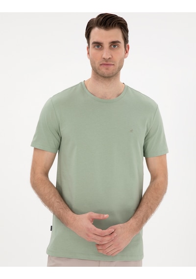 Pierre Cardin Erkek Çağla Tişört Basic 50306980-vr016 Çağla