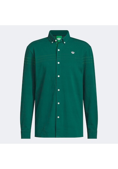 Adidas Originals Twistknit Erkek Yeşil Uzun Kollu Polo Tişört Kr5431