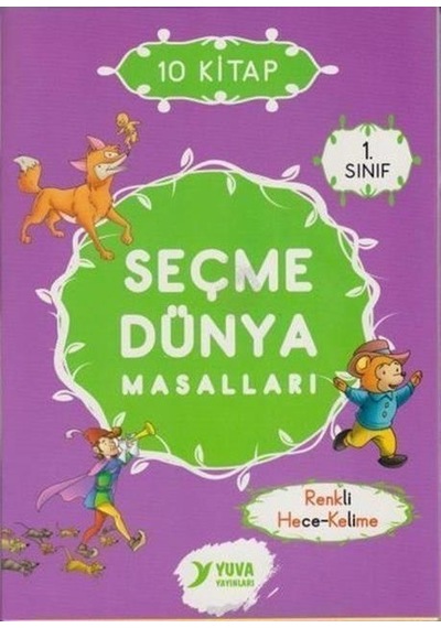 Yuva Yayınları 1.Sınıflar için Seçme Dünya Masalları Renkli Hece