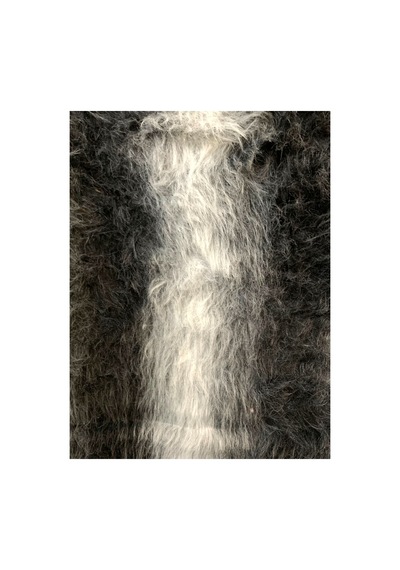 Zp Uzun Tüylü, Ithal Siyah Gri Kurt Desen Peluş Kumaş 100x150cm Siyah Gri Siyah Gri