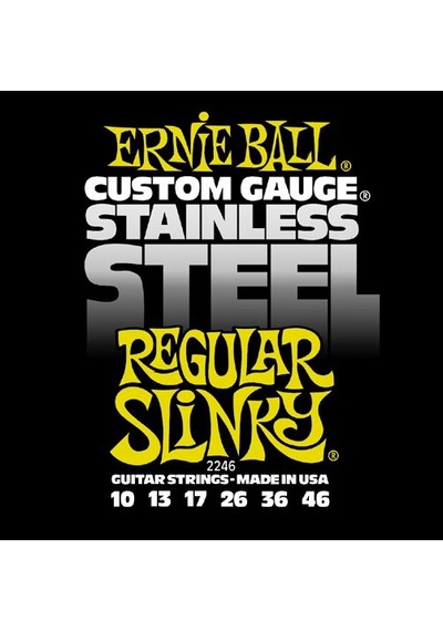 Ernie Ball 2246 Regular Slinky Stainless Steel Elektro Gitar Teli (10-46)
