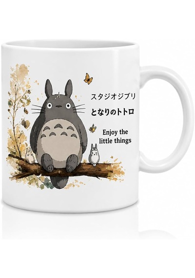 Totoro Kupa Bardak Özel Tasarım Açık Beyaz