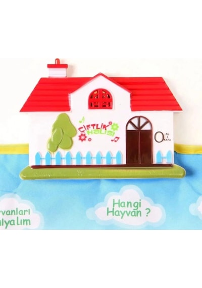 Eğitici Çiftlik Halısı - Sesli ve Işıklı Dokunmatik Bebek Aktivite Oyun Matı 48x60 CM