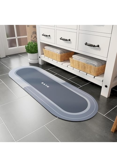 Sihirli Paspas Banyo Paspası Su Emici Mutfak Koridor Paspas Kaymaz Tabanlı 40cm - 120cm Yuvarlak Çok Renkli