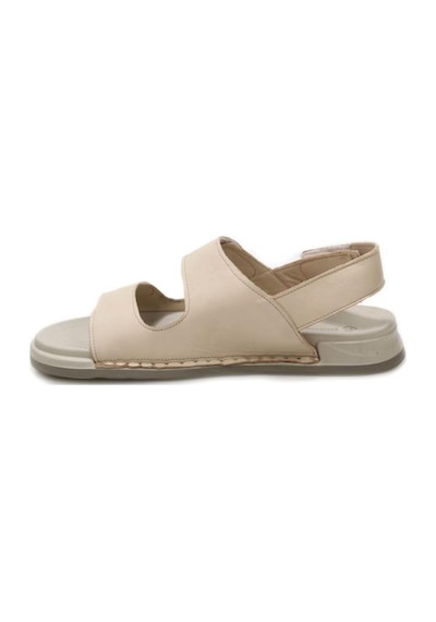 Pisagor Ps-5355 Erkek Ortopedik Hakiki Deri Sandalet Krem