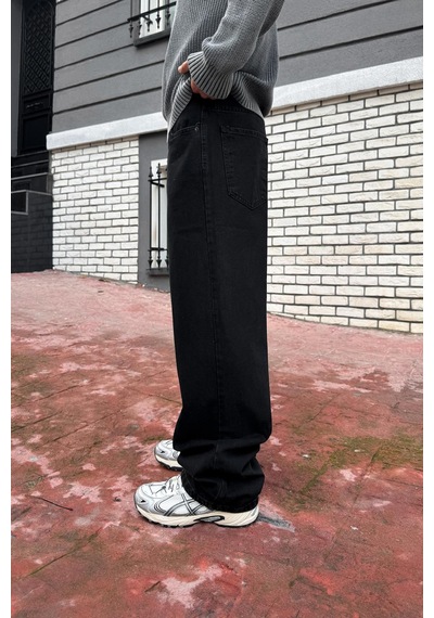 Flaw Basic Baggy Jean Siyah-28419 Siyah