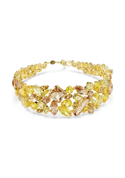 5708713 Gema Choker, Mixed Cuts, Yellow, Gold-tone Plated Metalik