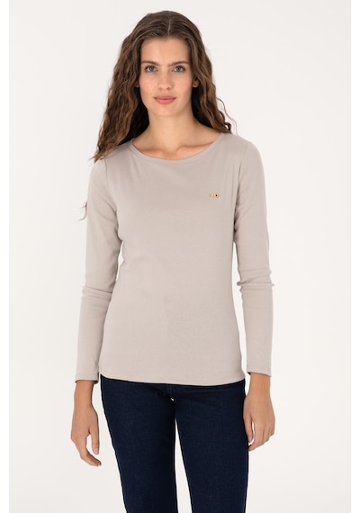 U.S. Polo Assn. Kadın Taş Slim Bisiklet Yaka Basic Sweatshırt 50315419-VR049