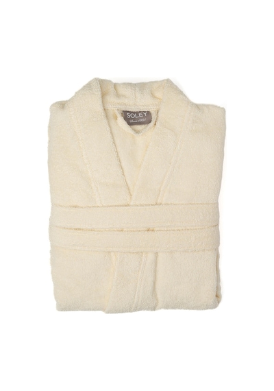 Soley HV.KIMONO.01 %100 Pamuklu Kimono Bornoz Krem