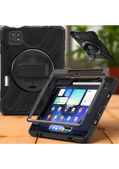 Xiaomi Pad 6 Kılıf Maksimum Korumalı Askılı El Tutamaçlı Kılıf Arka Kapak
