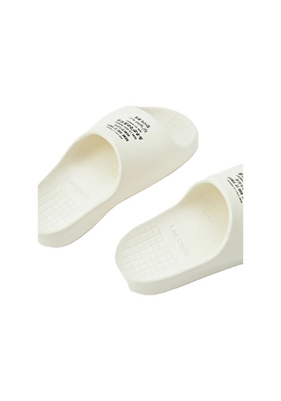 Lacoste Serve Slide 2.0 Unisex Terlik Krem Bej