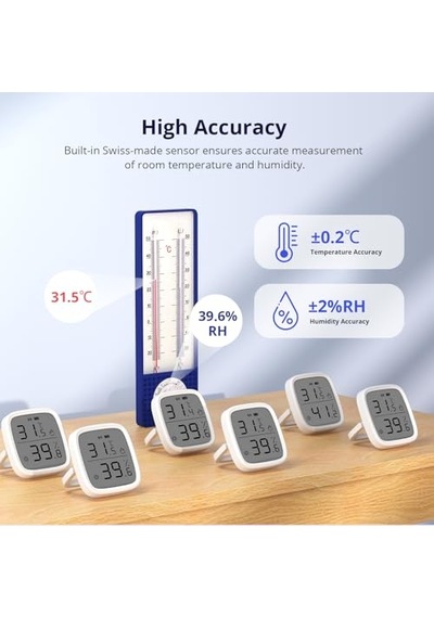 Sonoff Snzb-02d Zigbee Lcd Ekranlı Akıllı Sıcaklık Ve Nem Sensörü / Snzb-02d