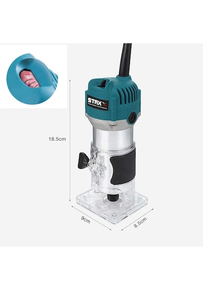 Staxx 6 Kademe Devir Ayarlı 1600W Formika Traşlama Freze Makinesi