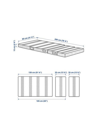 Ikea Ömsınt Uzayabilen Çocuk Yatağı, 80x200 Cm, 12 Cm