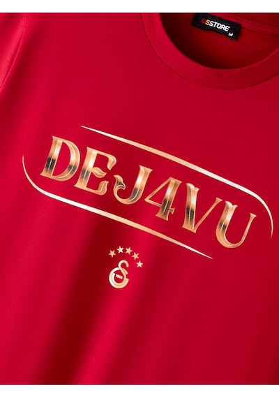 Galatasaray Lisanslı 26 Şampiyonluk Dejavu Kırmızı Tshirt