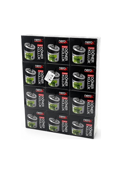 12 Adet Ashtray Yuvarlak - Basmalı Metal Küllük 5616