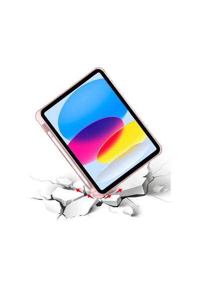 Cisteen Apple iPad Uyumlu 2022 10.9 10.nesil Kılıf Kalemlikli Standlı Sağlam Tablet Kılıfı Kapaklı Kılıf
