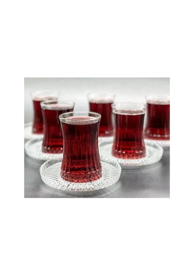 Paşabahçe Elysia Çay Bardağı Çay Takımı Seti, 12 Parça, Şeffaf Diğer