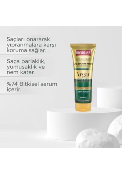 Bioblas Botanic Oils Argan Yağlı Saç Kremi 250 Ml Onarıcı Argan Saç Bakım Kremi