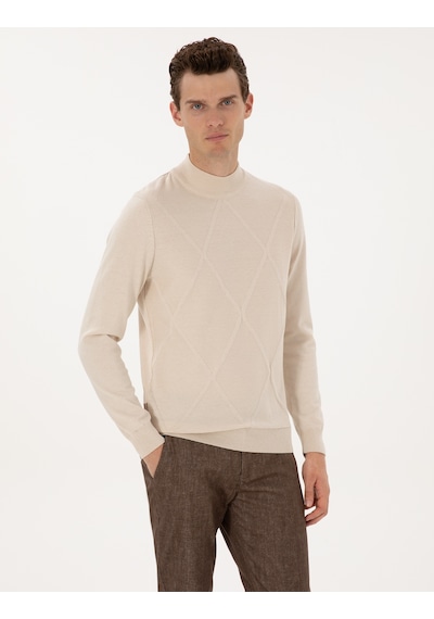 Pierre Cardin Erkek Krem Kazak /triko 50317520-vr071 Krem