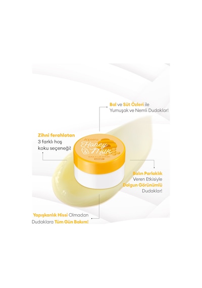 Bal Ve Süt Özlü Besleyici Ve Nemlendirici Dudak Maskesi A'pıeu Honey & Milk Daily Lip Mask Honey 23889464