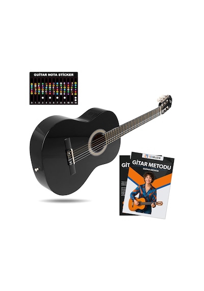 Fourtune Luca C-180BK Siyah Klasik Gitar Seti 4/4 Sap Ayarlı