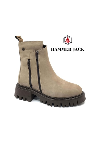 Hammer Jack 102-24675-z Irene Hakiki Deri Postal Kadın Bot Kum Bej