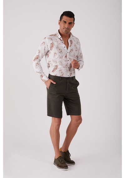 Dufy Haki Erkek Regular Fit Short - 86777 Haki Dufy Haki Erkek Regular Fit Short - 86777 Haki