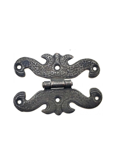 Antika Tarz Dekoratif Pirinç Kelebek Menteşe - 63x45 Mm, Oksit Renkli