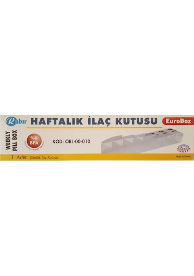 Haftalık İlaç Hap Kutusu Kabı İlaç Saklama Taşıma Kutusu Kabı