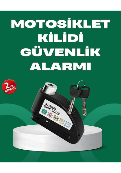 Mey İthalat Motosiklet Scooter Bisiklet Tekerlek Disk Kilidi Alarmlı Güvenlik