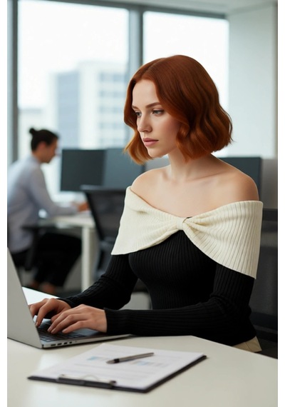 Ersefa Stil Modern Kadın Regular Standart Kol Carmen Yaka Renk Bloklu Tr Siyah Ersefa Stil Modern Kadın Regular Standart Kol Carmen Yaka Renk Bloklu Tr Siyah