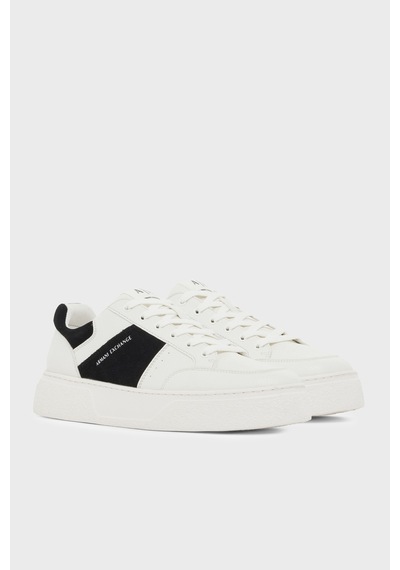Armani Exchange Logolu Sneaker Ayakkabı Erkek Ayakkabı Xm002627 Af17540 M0017 Beyaz-siyah