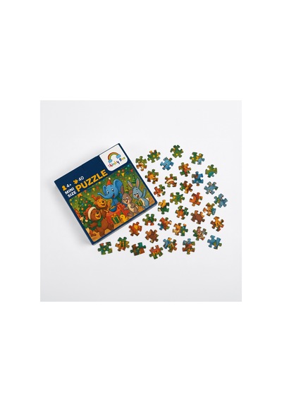 Yılbaşı Partisi Mini Puzzle 40 Parça 3-7 Yaş Eğitici Çocuk Puzzle Yapboz