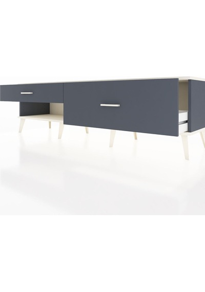 Hyperion Tv Ünitesi 2 Çekmeceli 176x44x51 Antrasit-aytaşı/antrasit Aytası/antrasıt Hyperion Tv Ünitesi 2 Çekmeceli 176x44x51 Antrasit-aytaşı/antrasit Aytası/antrasıt