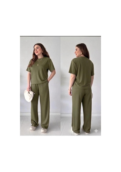 Maşuka Kadın Premium Oysho Kristal Kumaş Rahat Kalıp Eşofman Takım - Kısa Kollu Şık Ev Ve Sokak Modası Haki Haki Maşuka Kadın Premium Oysho Kristal Kumaş Rahat Kalıp Eşofman Takım - Kısa Kollu Şık Ev Ve Sokak Modası Haki Haki