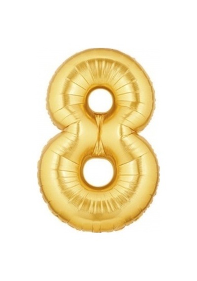 Gold Rakam 8 Folyo Balon 40 Inç 100 CM
