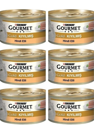 Purina Gourmet Gold Kıyılmış Hindili Kedi Konservesi 6 x 85 G