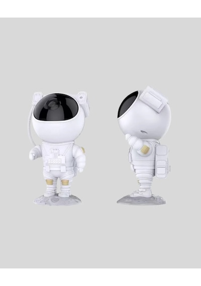Bluetooth Müzikli Astronot Projeksiyon Lambası Yıldız Ve Ay Efektli Beyaz 59842034