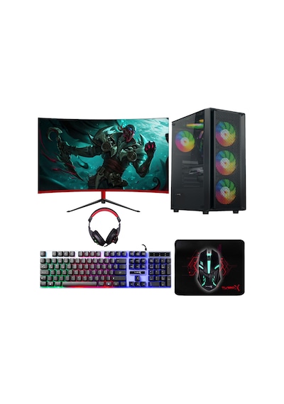 Turbox TX8494 R5-5500 16 GB 512 GB SSD RTX3050 23.6" Free Dos Masaüstü Oyuncu Bilgisayarı