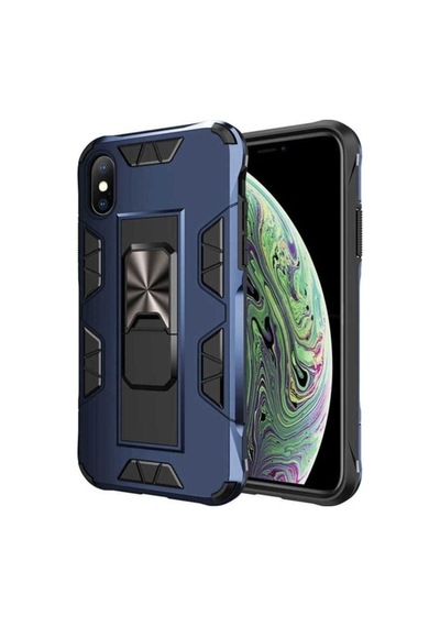 Apple Uyumlu iPhone X Kılıf Zore Volve Kapak Lacivert