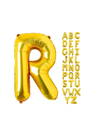 R Harf Gold Folyo Balon16 İnç 36 cm