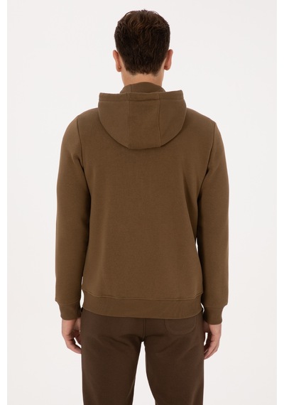 U.S. Polo Assn. Erkek Regular Fit Haki Şardonlu Örme Hırka 50313755-VR027