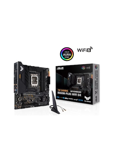 Asus TUF Gaming B660M-Plus WIFI D4 Intel B660 5333 MHz (OC) DDR4 Soket 1700 mATX Anakart